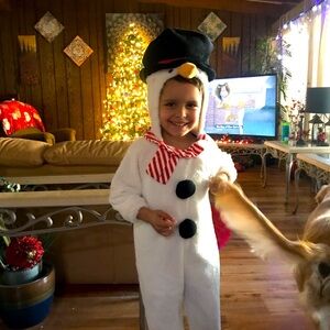 Christmas snowman costume, size 6-7 t
